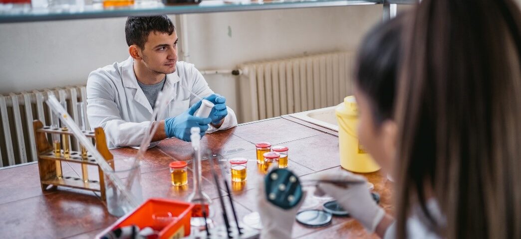 man and woman in laboratory