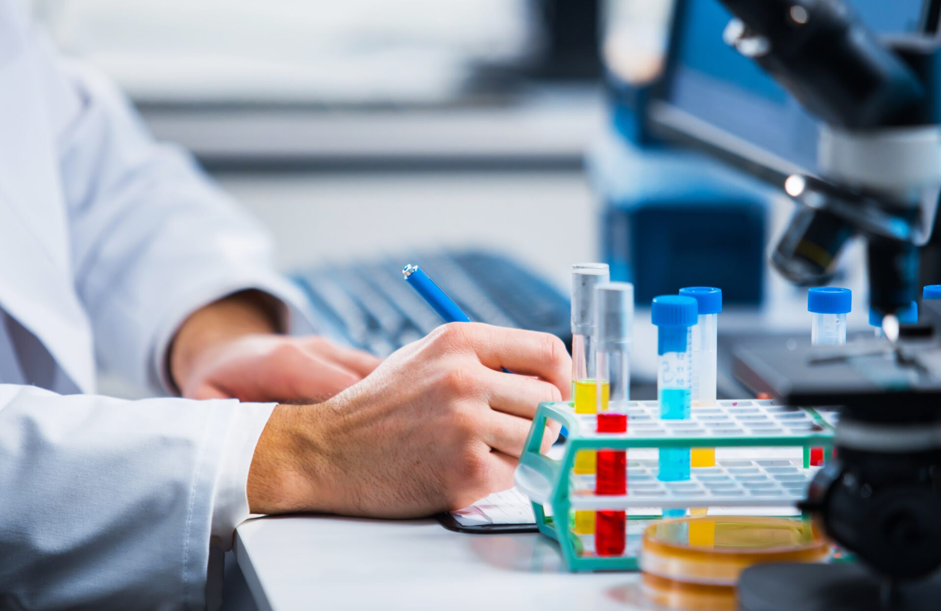 Interior,Of,Modern,Scientific,Research,Laboratory.,Genetic,Engineer,Workplace.,Future